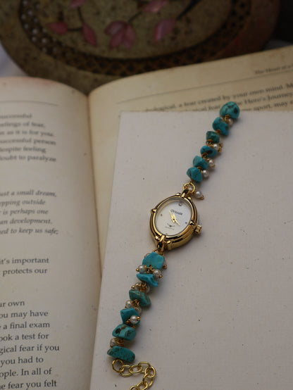 Antique Turquoise Stones Wrist Watch