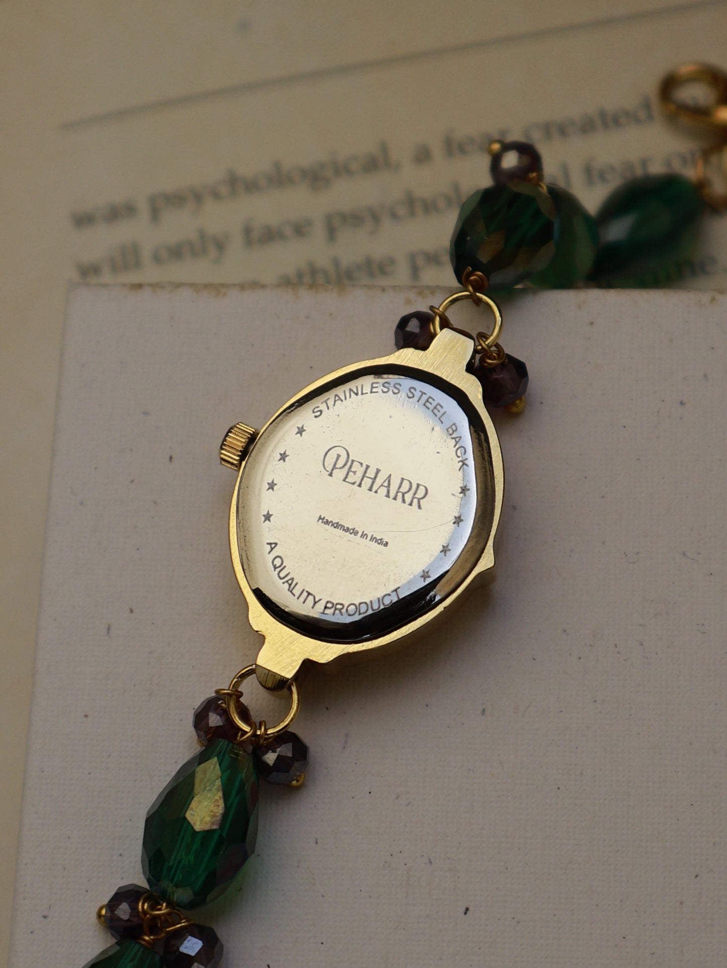 Forest Green & Brown Wrist Watch