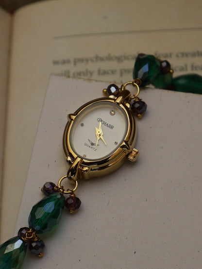 Forest Green & Brown Wrist Watch