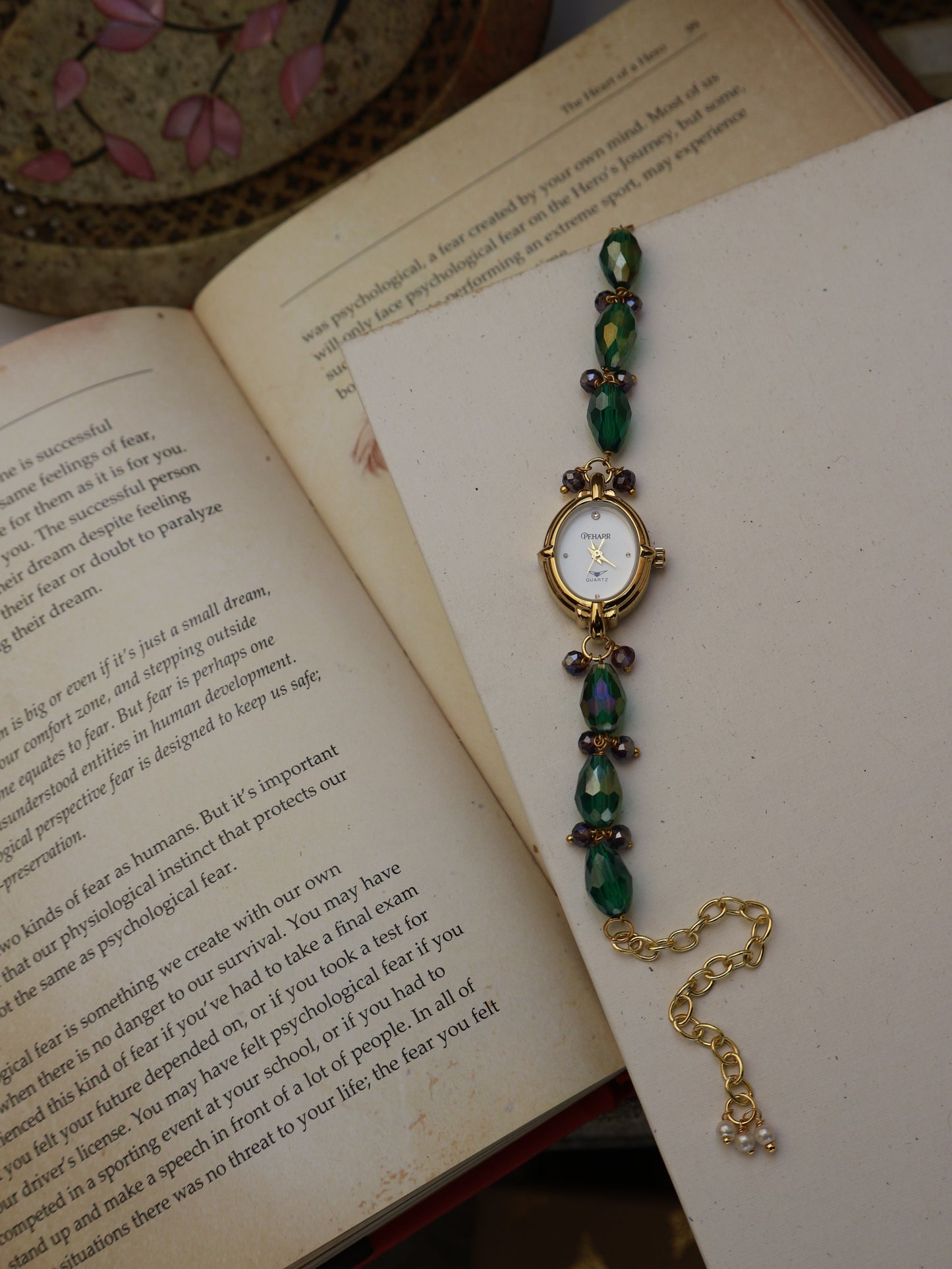 Forest Green & Brown Wrist Watch