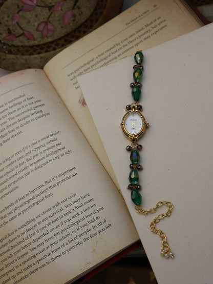 Forest Green & Brown Wrist Watch