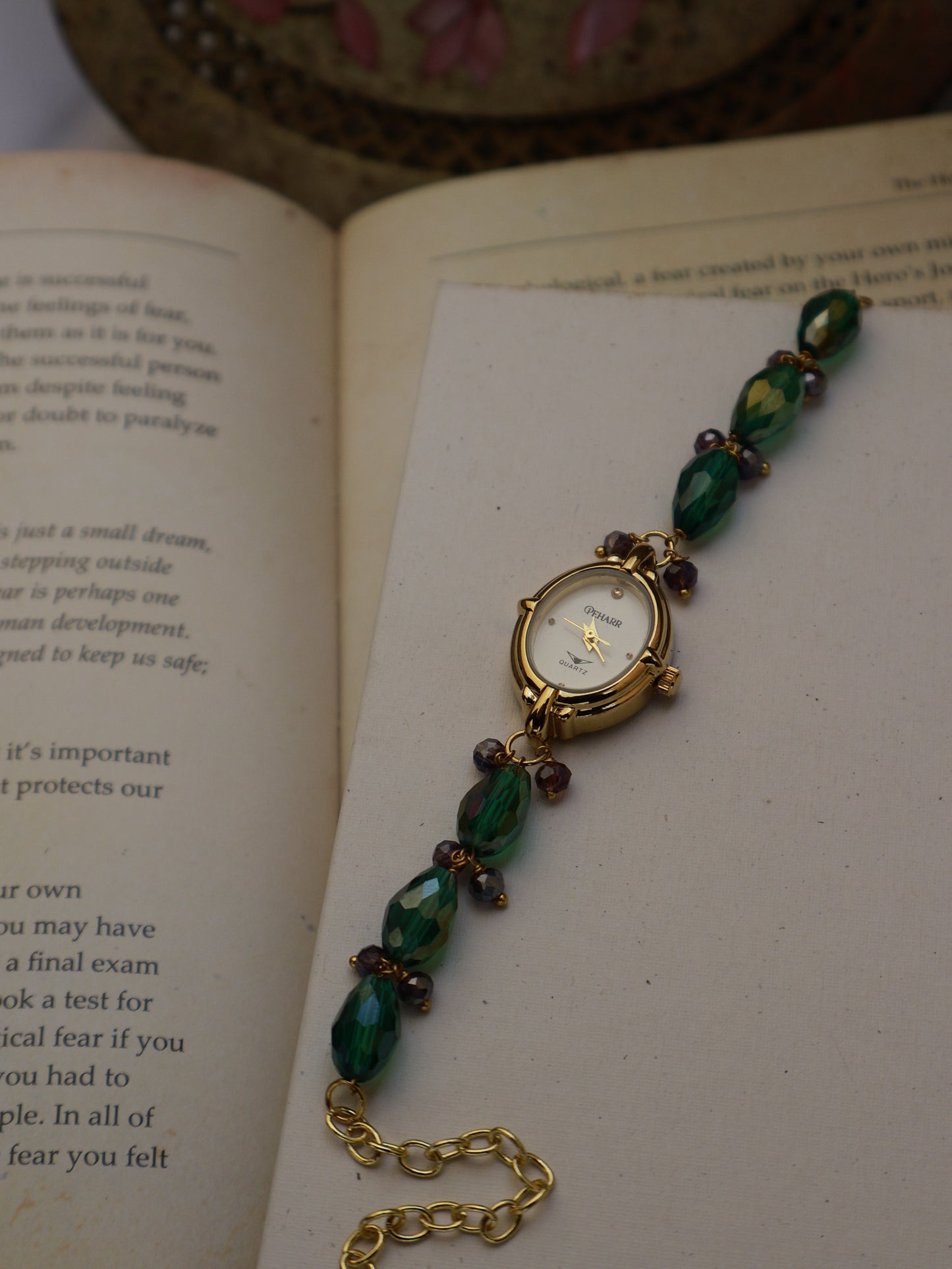 Forest Green & Brown Wrist Watch