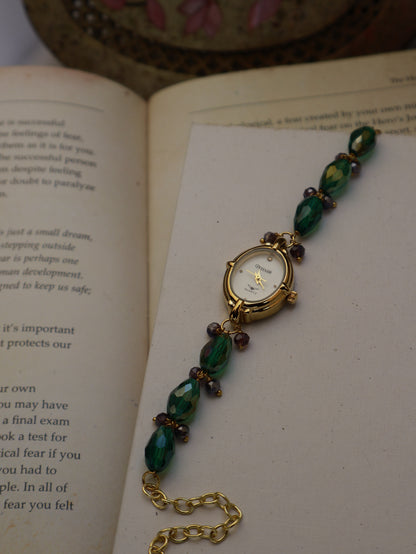 Forest Green & Brown Wrist Watch