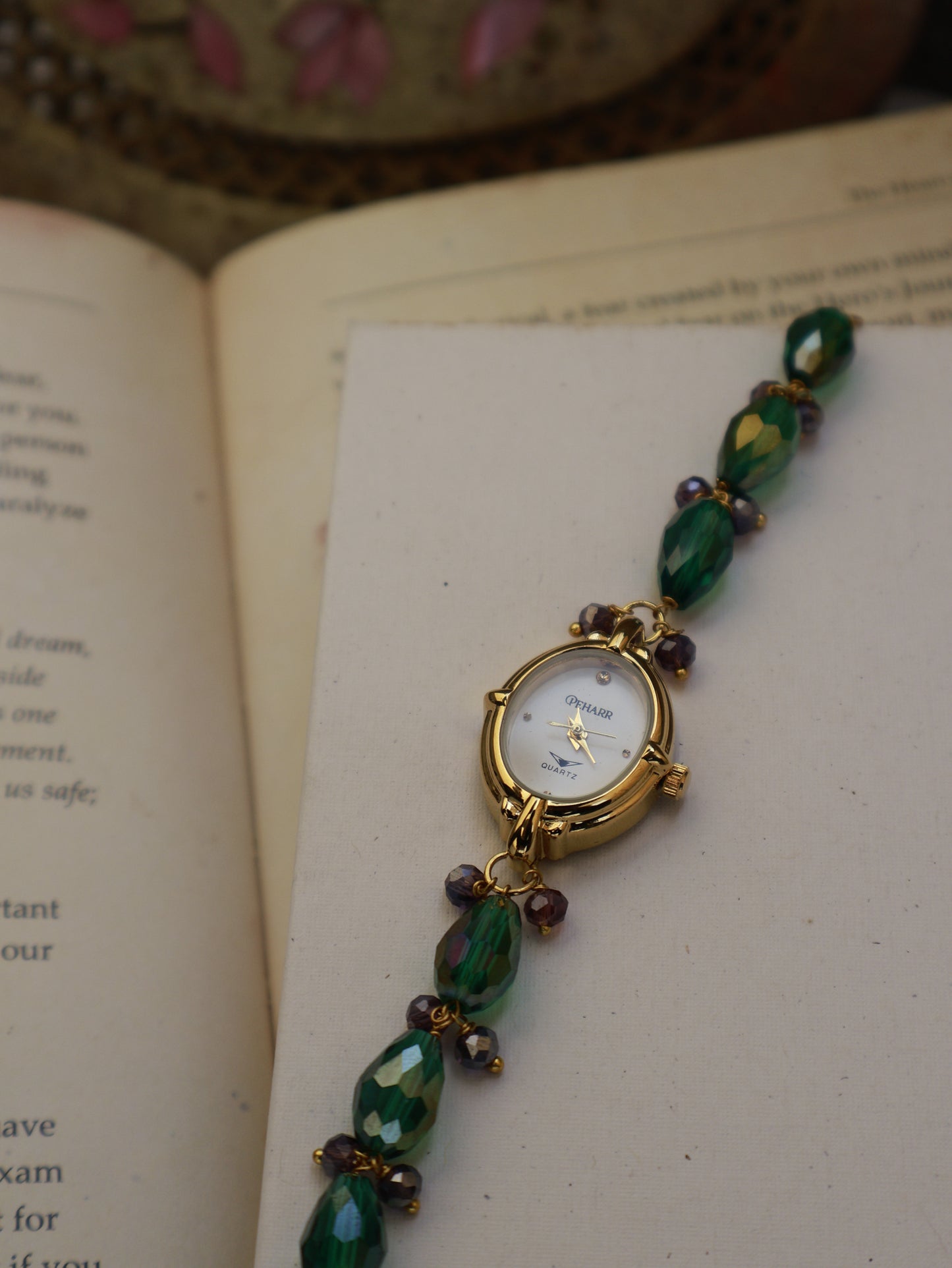 Forest Green & Brown Wrist Watch