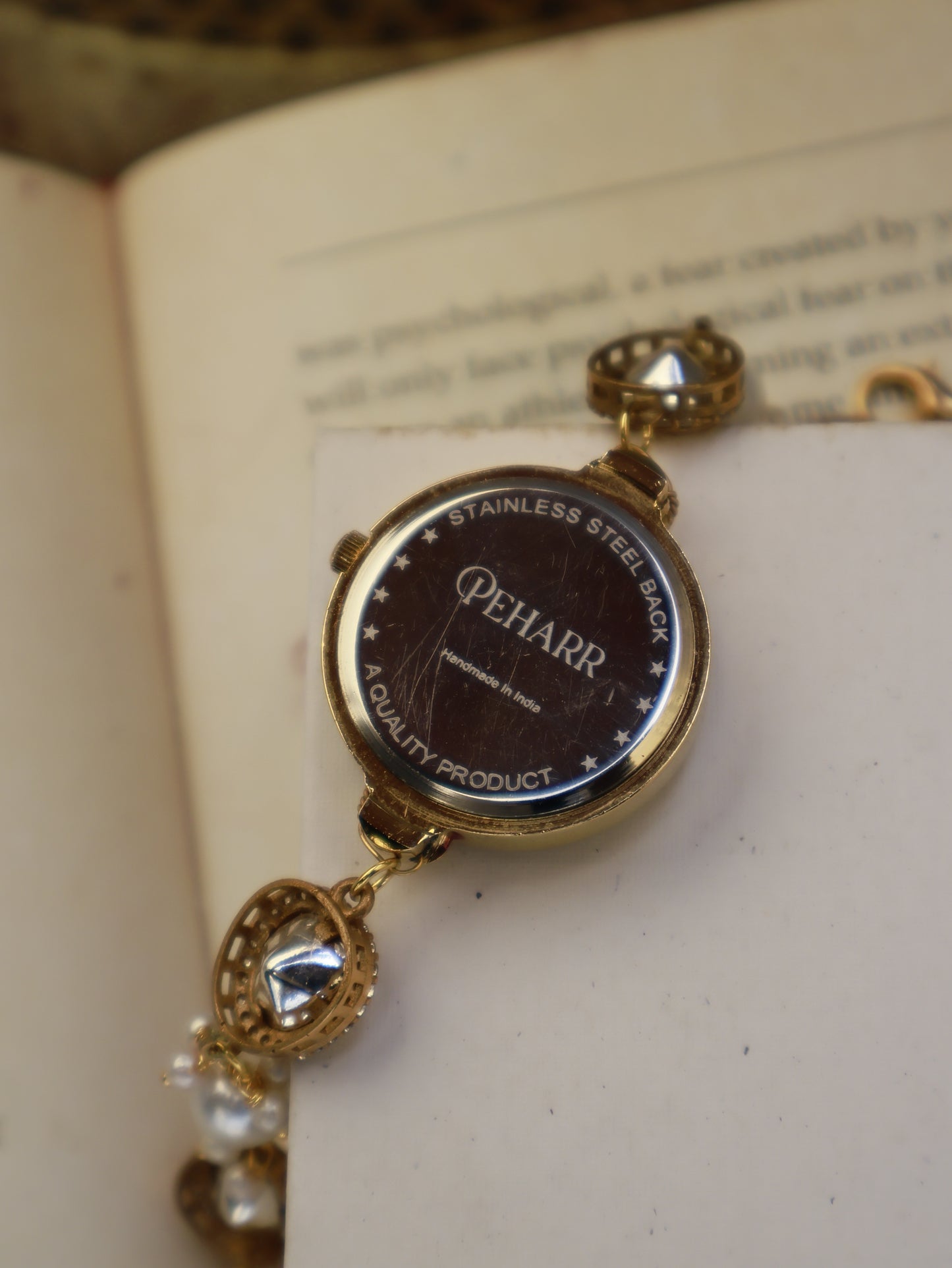 Antique Dial Polkis & Pearls Wrist Watch