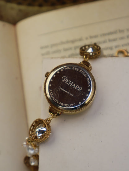 Antique Dial Polkis & Pearls Wrist Watch