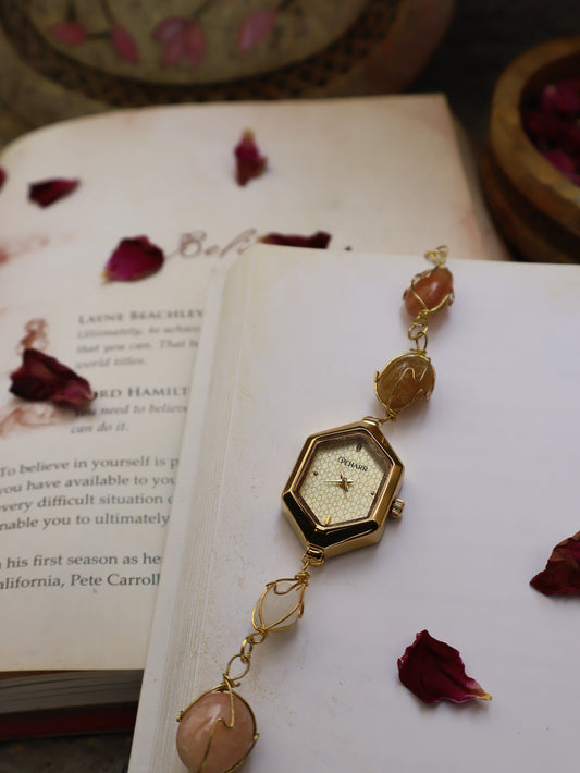 Butterscotch Honeycomb Dial Wrist Watch