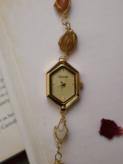 Butterscotch Honeycomb Dial Wrist Watch