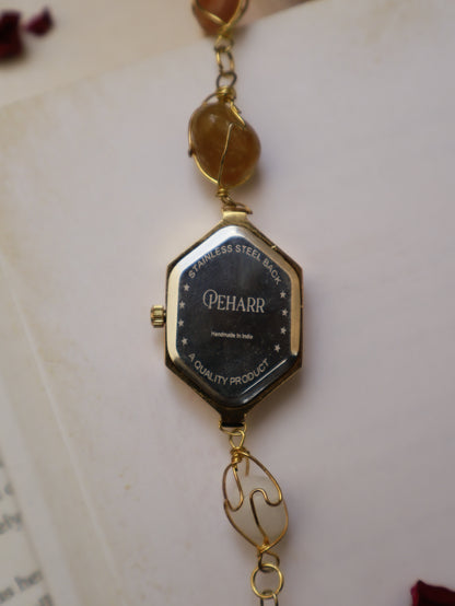 Butterscotch Honeycomb Dial Wrist Watch