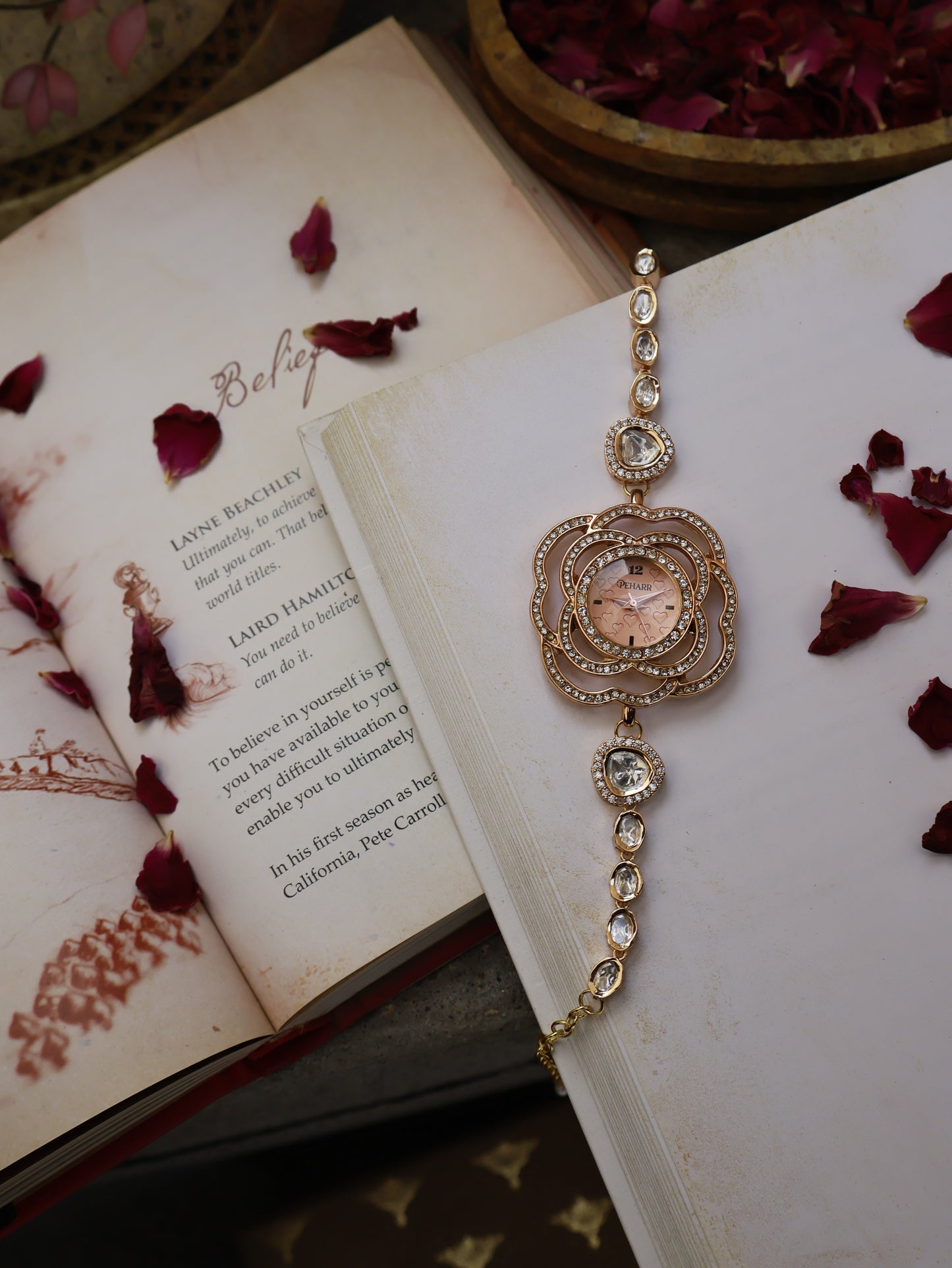 Rose Dial Polkis Wrist Watch