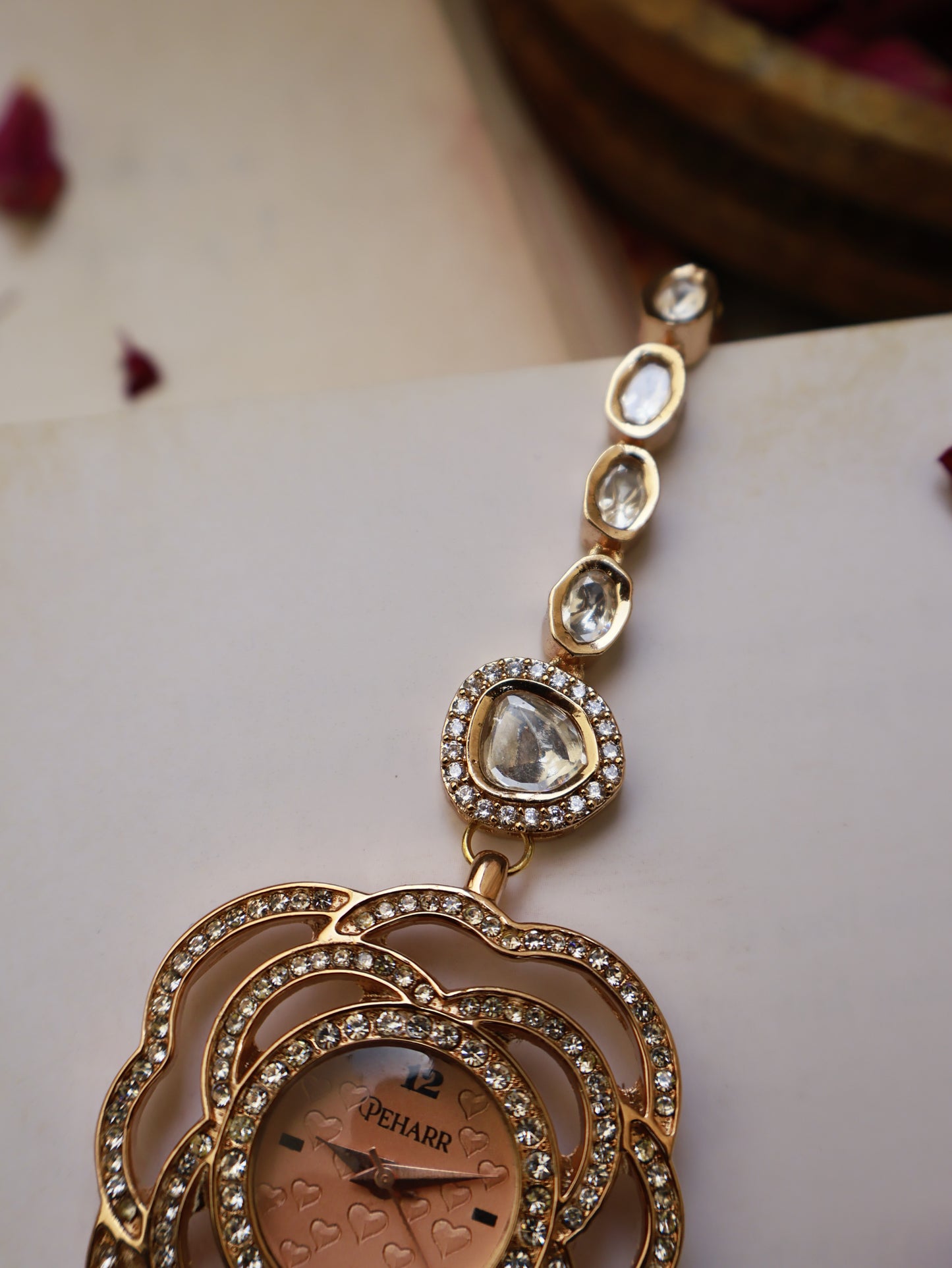 Rose Dial Polkis Wrist Watch