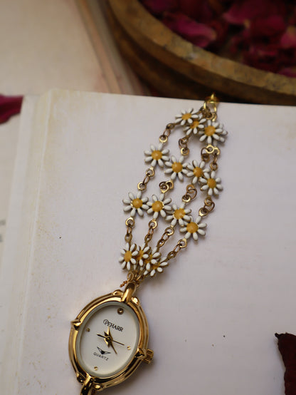 Antique Daisies Wrist Watch