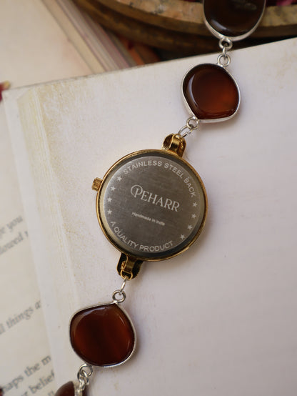 Antique Dial Red Ombre Wrist Watch