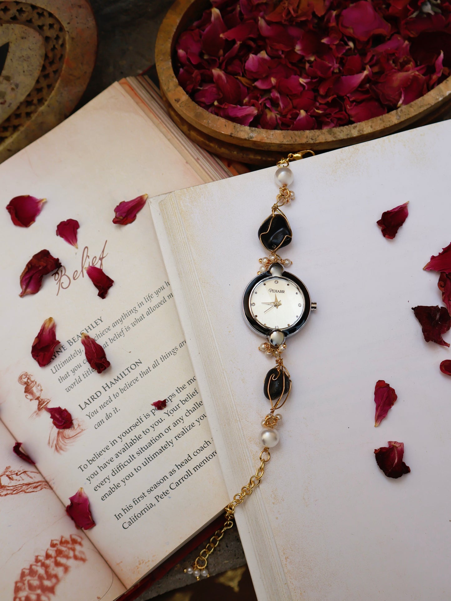 Vintage Black & White Wrist Watch