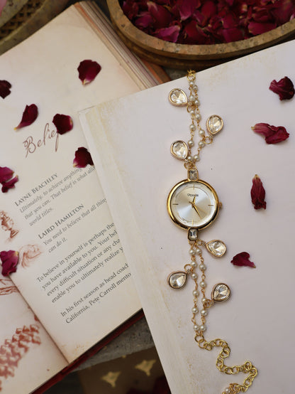 Polkis Drops Pearl Wrist Watch