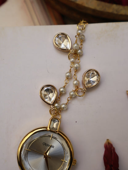 Polkis Drops Pearl Wrist Watch