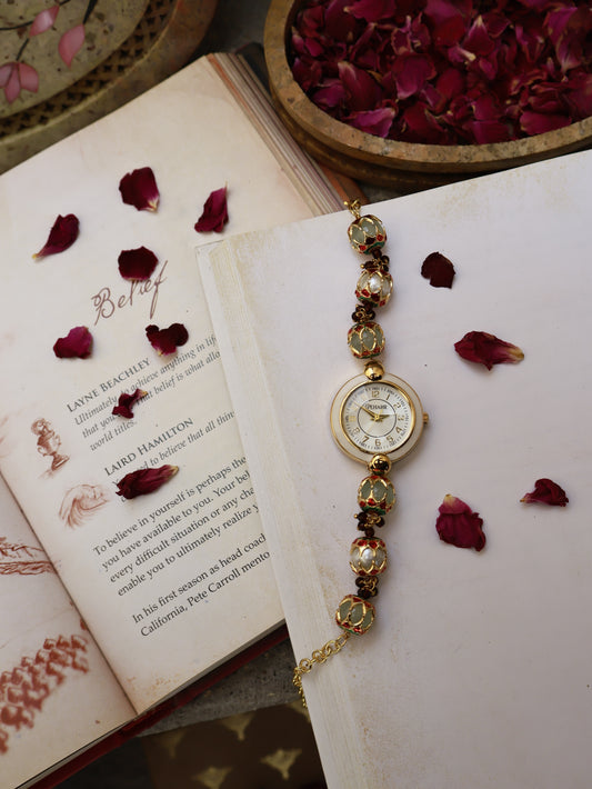 Pearl & Mint Balls Wrist Watch
