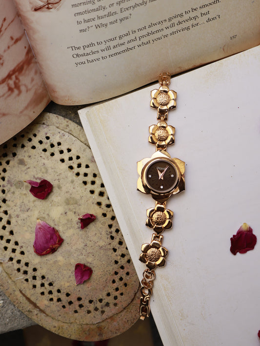 Bloom Floral Dial Wrist Watch