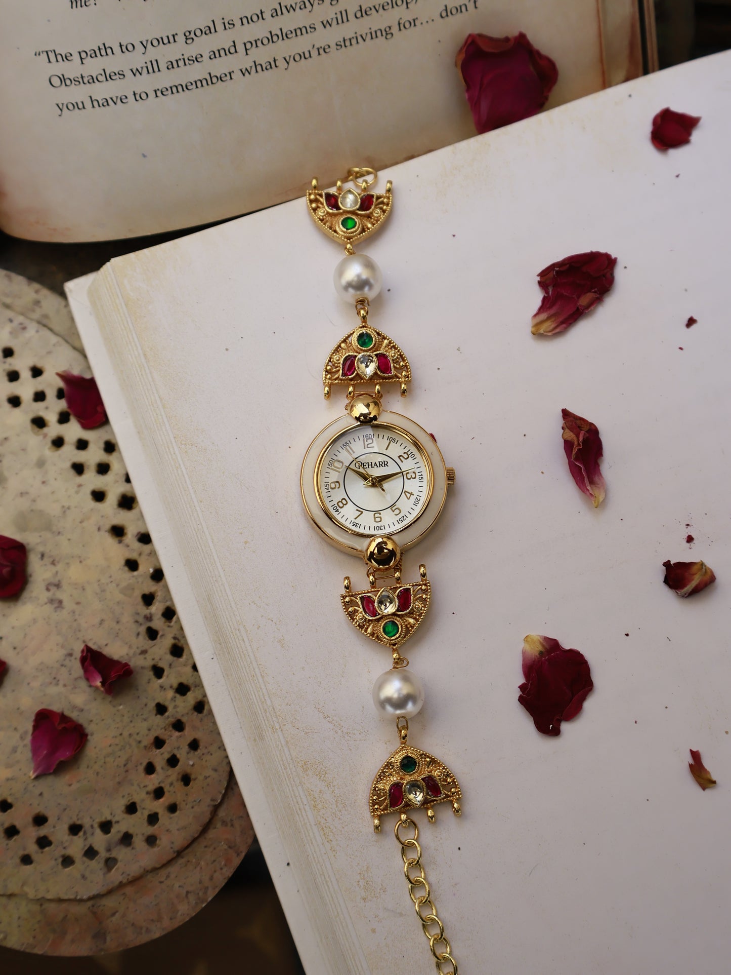 Radiant Pearl & Polki Wrist Watch