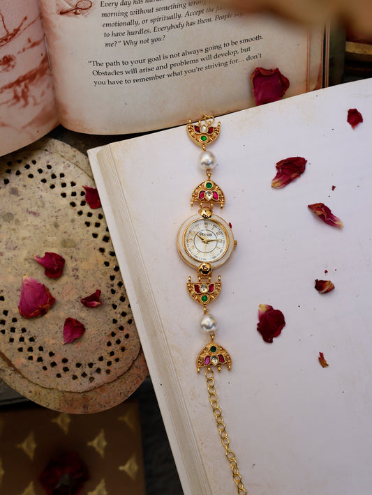 Radiant Pearl & Polki Wrist Watch