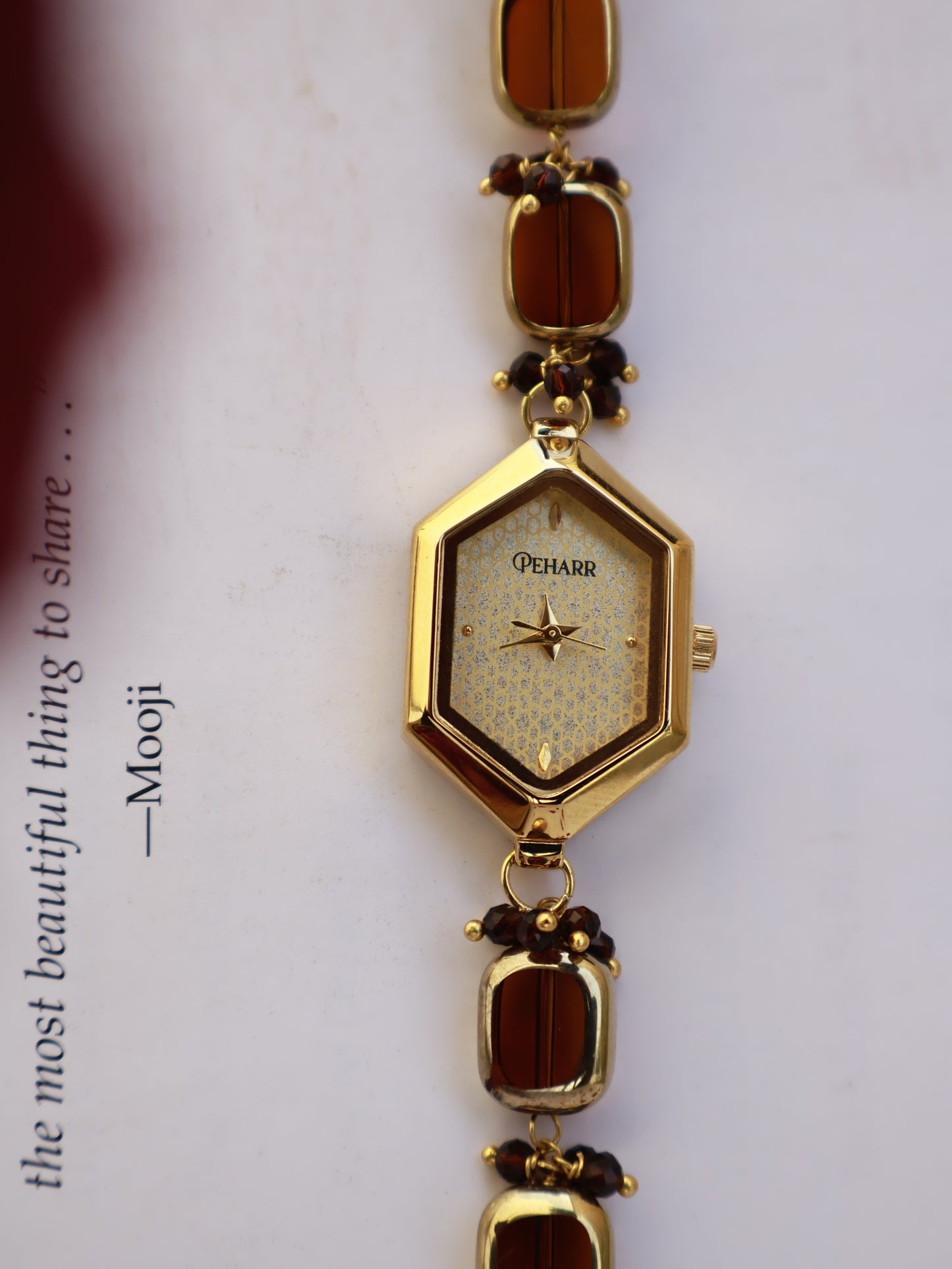Honeycomb Rust Wrist Watch