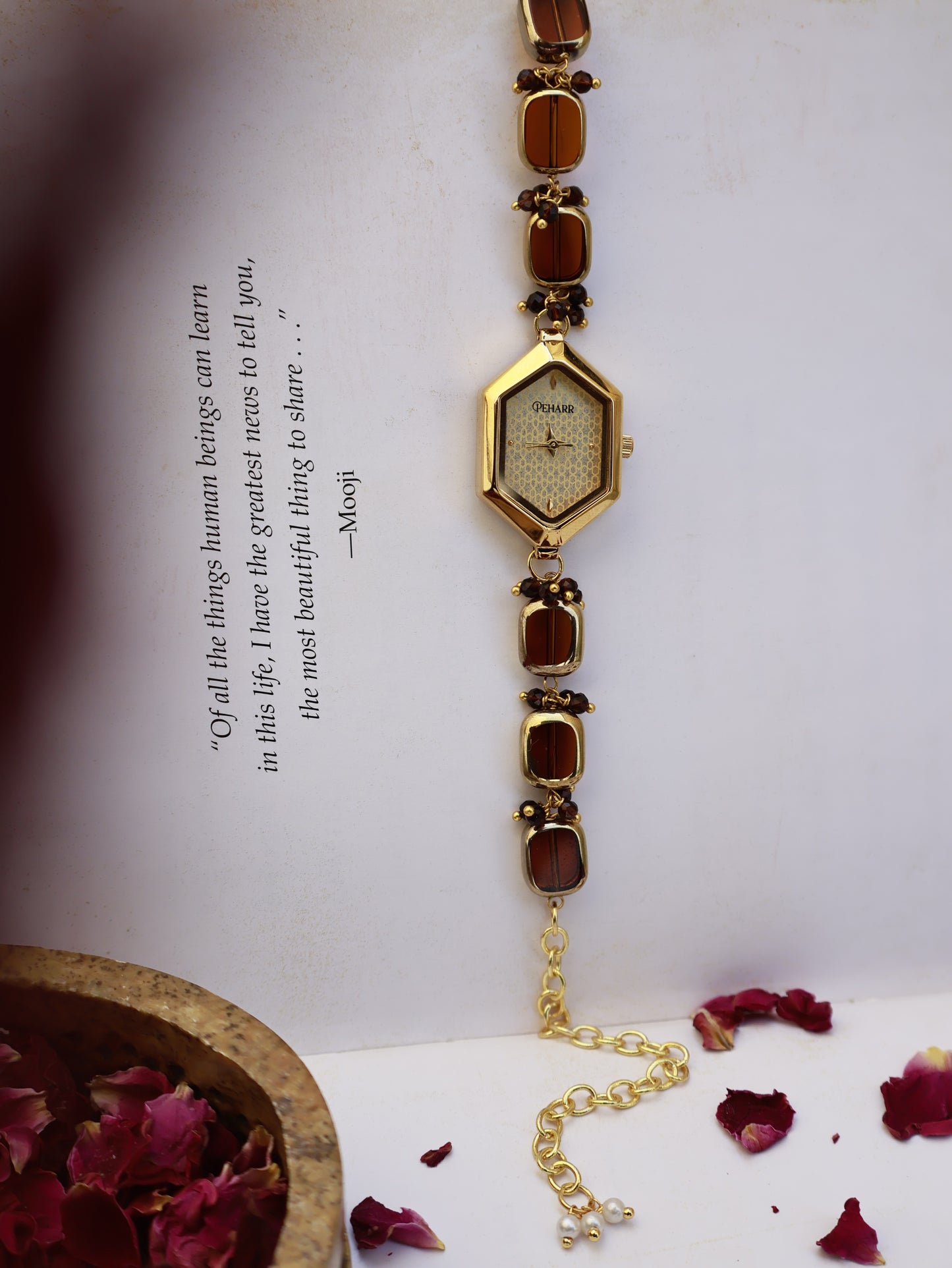 Honeycomb Rust Wrist Watch