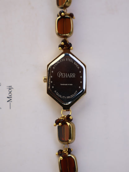 Honeycomb Rust Wrist Watch