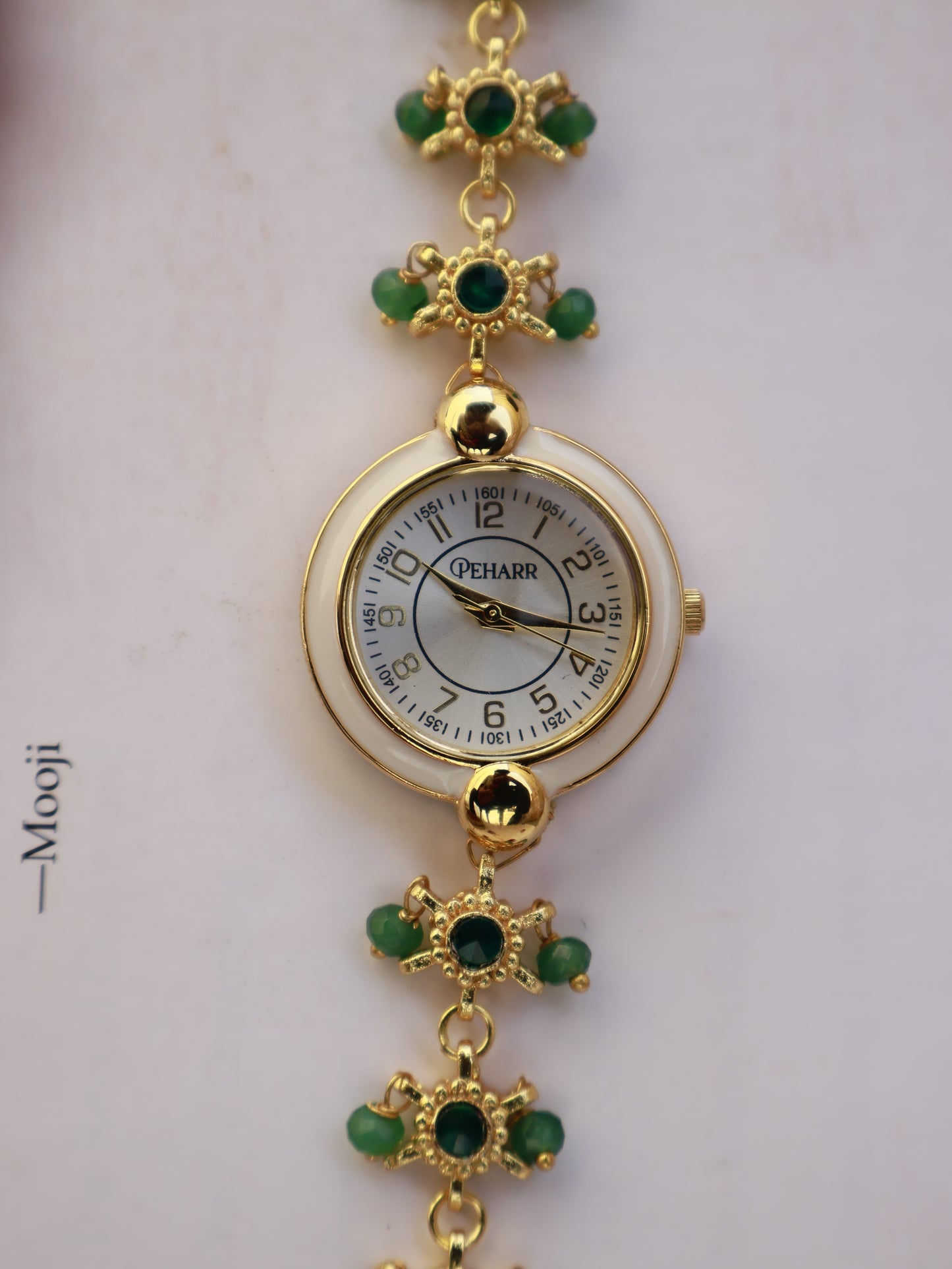 Sage Green Kundan Wrist Watch