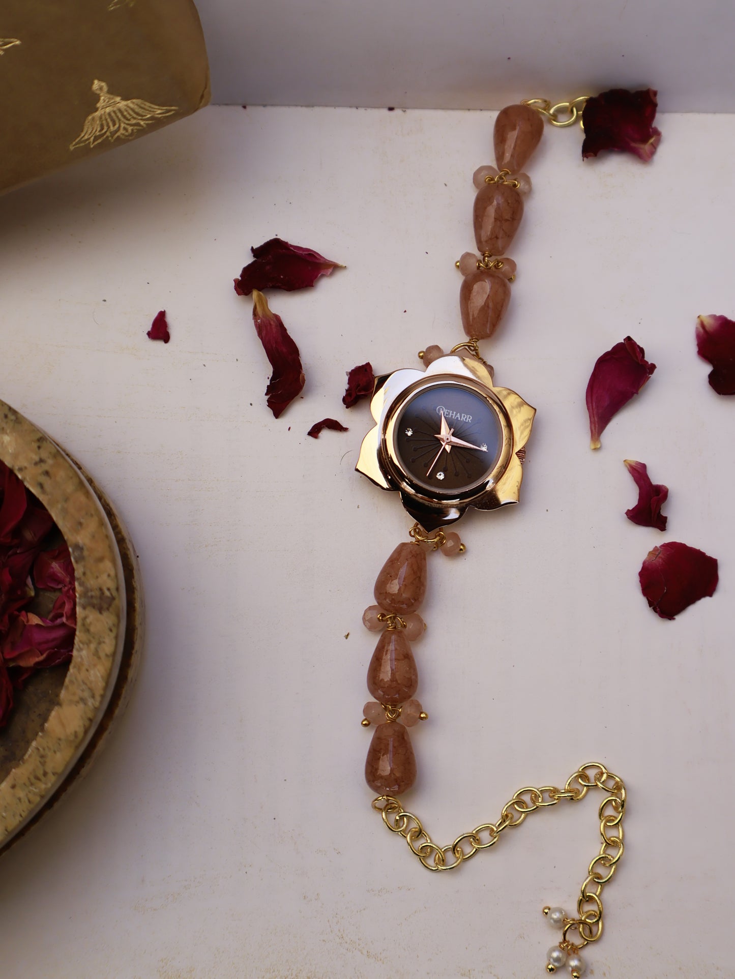 Sundial Peach Wrist Watch