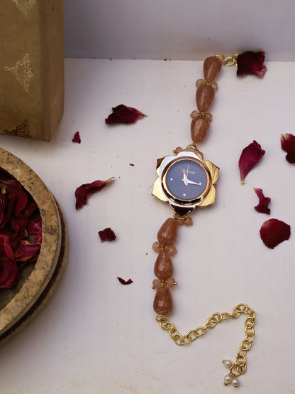 Sundial Peach Wrist Watch
