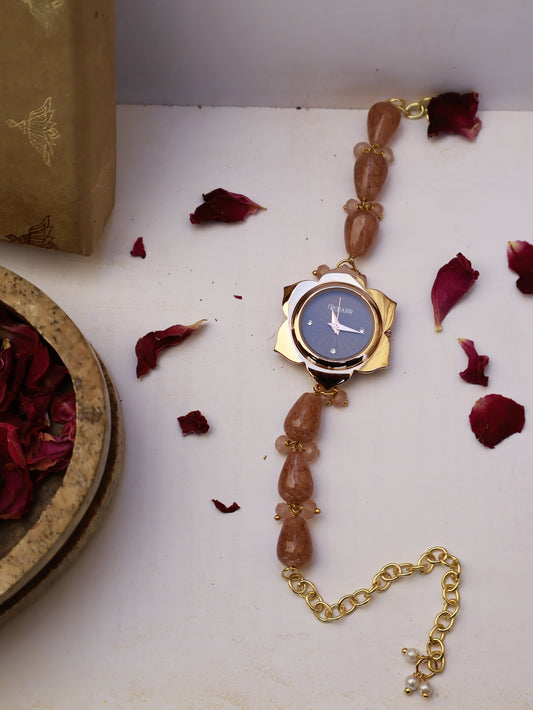 Sundial Peach Wrist Watch