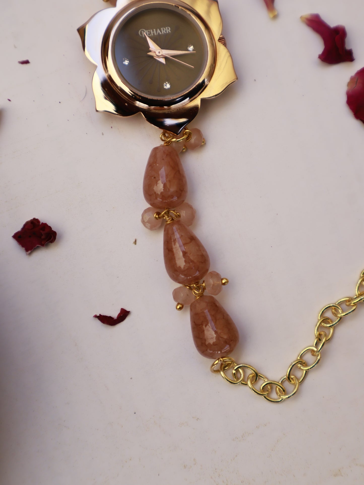 Sundial Peach Wrist Watch