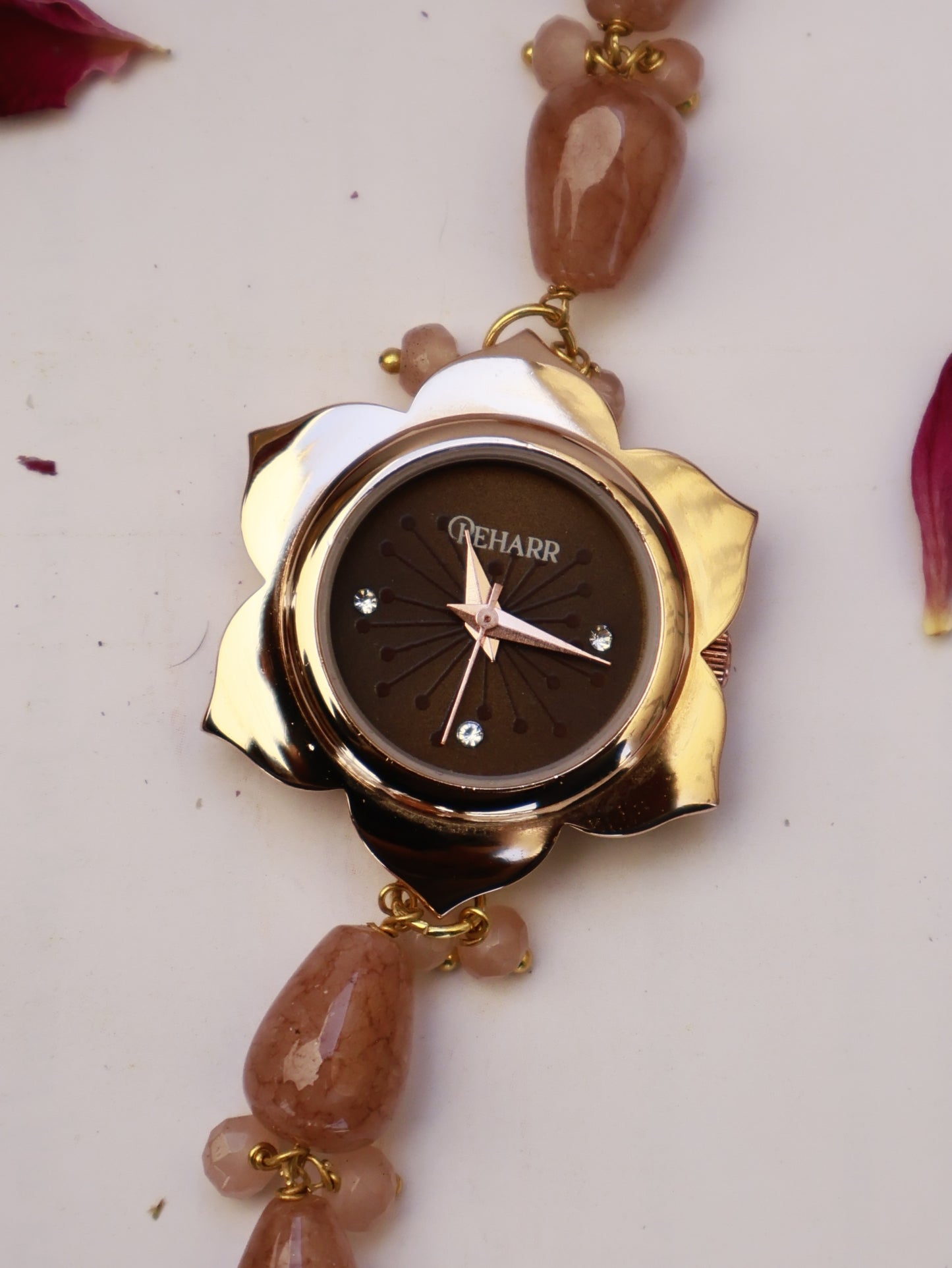 Sundial Peach Wrist Watch