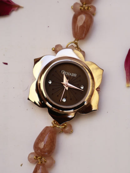 Sundial Peach Wrist Watch