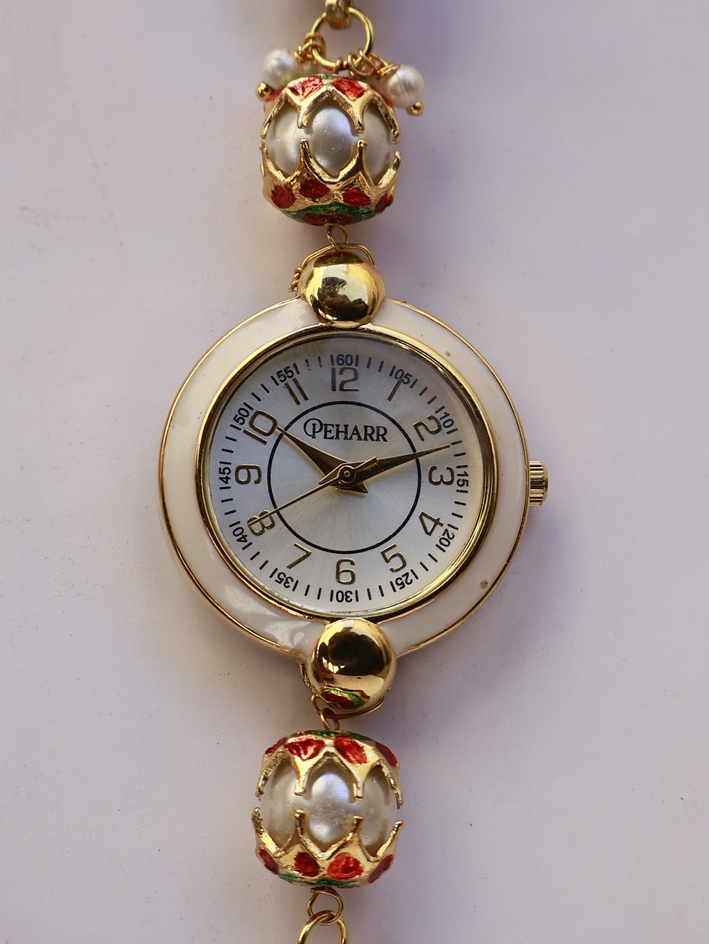 Pearl Ball Scarlet Wrist Watch
