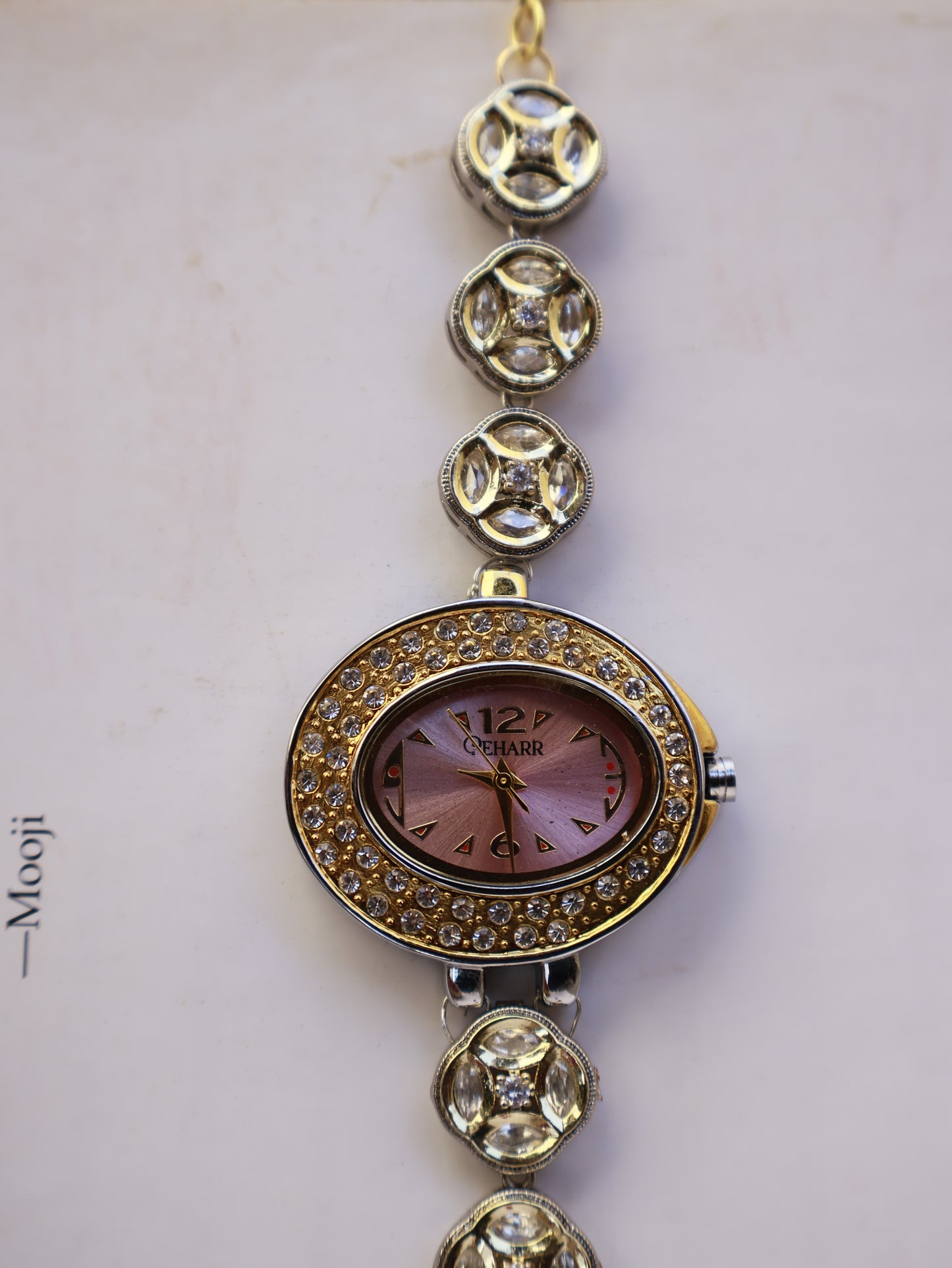 Rose Dial Polkis Flower Wrist Watch