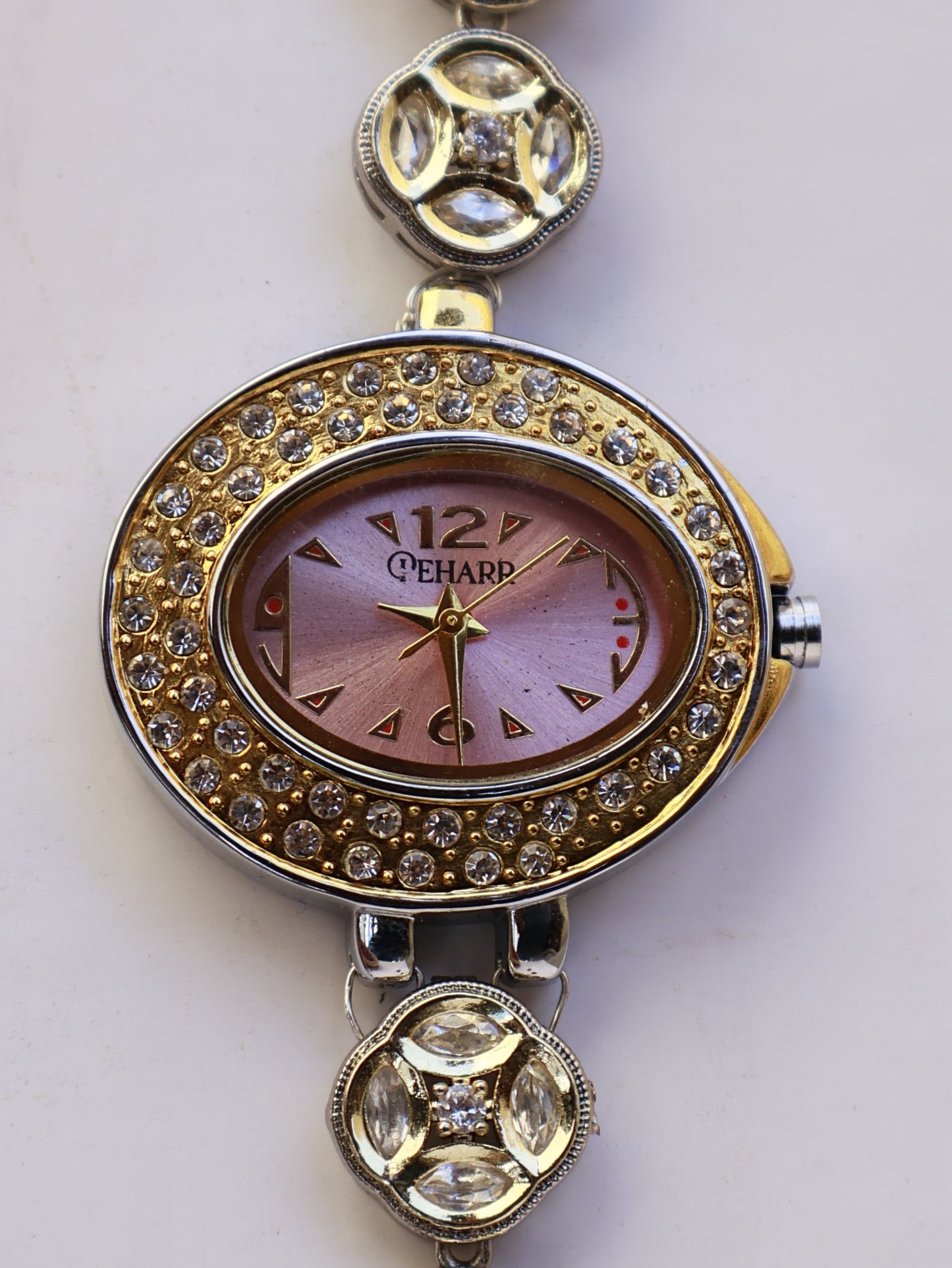 Rose Dial Polkis Flower Wrist Watch