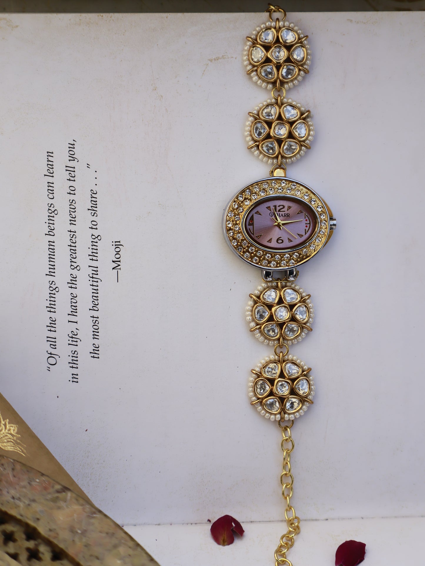 Glazed Flowers Wrist Watch