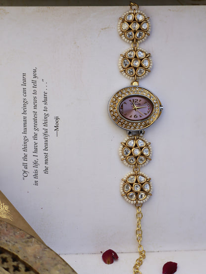 Glazed Flowers Wrist Watch