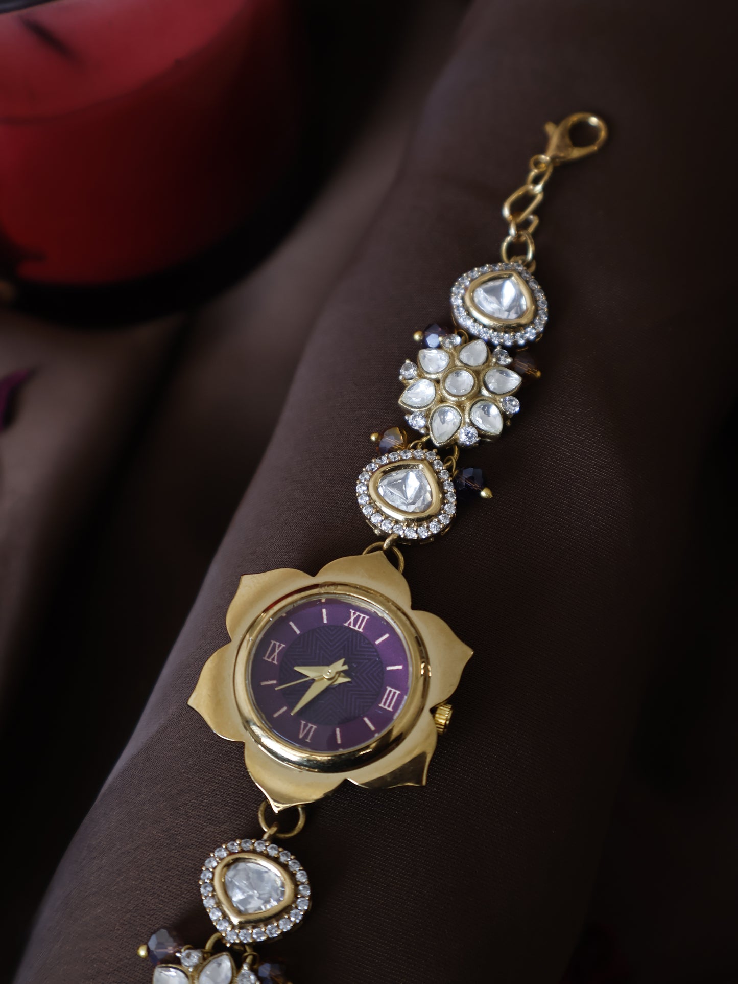 Neverland Polki Wrist Watch with Detachable Hangings