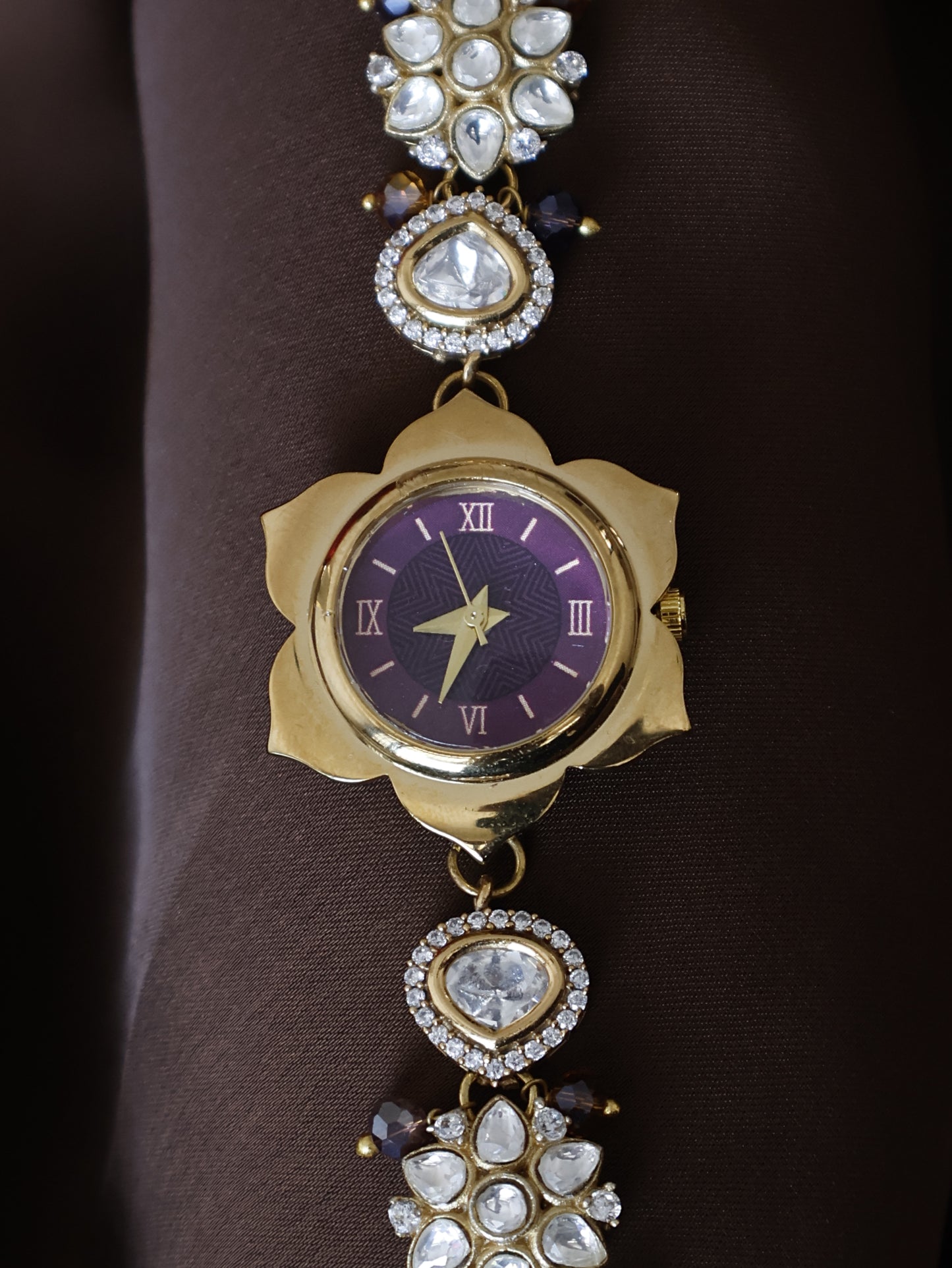 Neverland Polki Wrist Watch with Detachable Hangings