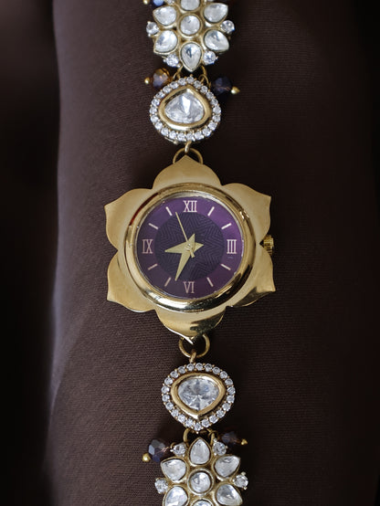 Neverland Polki Wrist Watch with Detachable Hangings