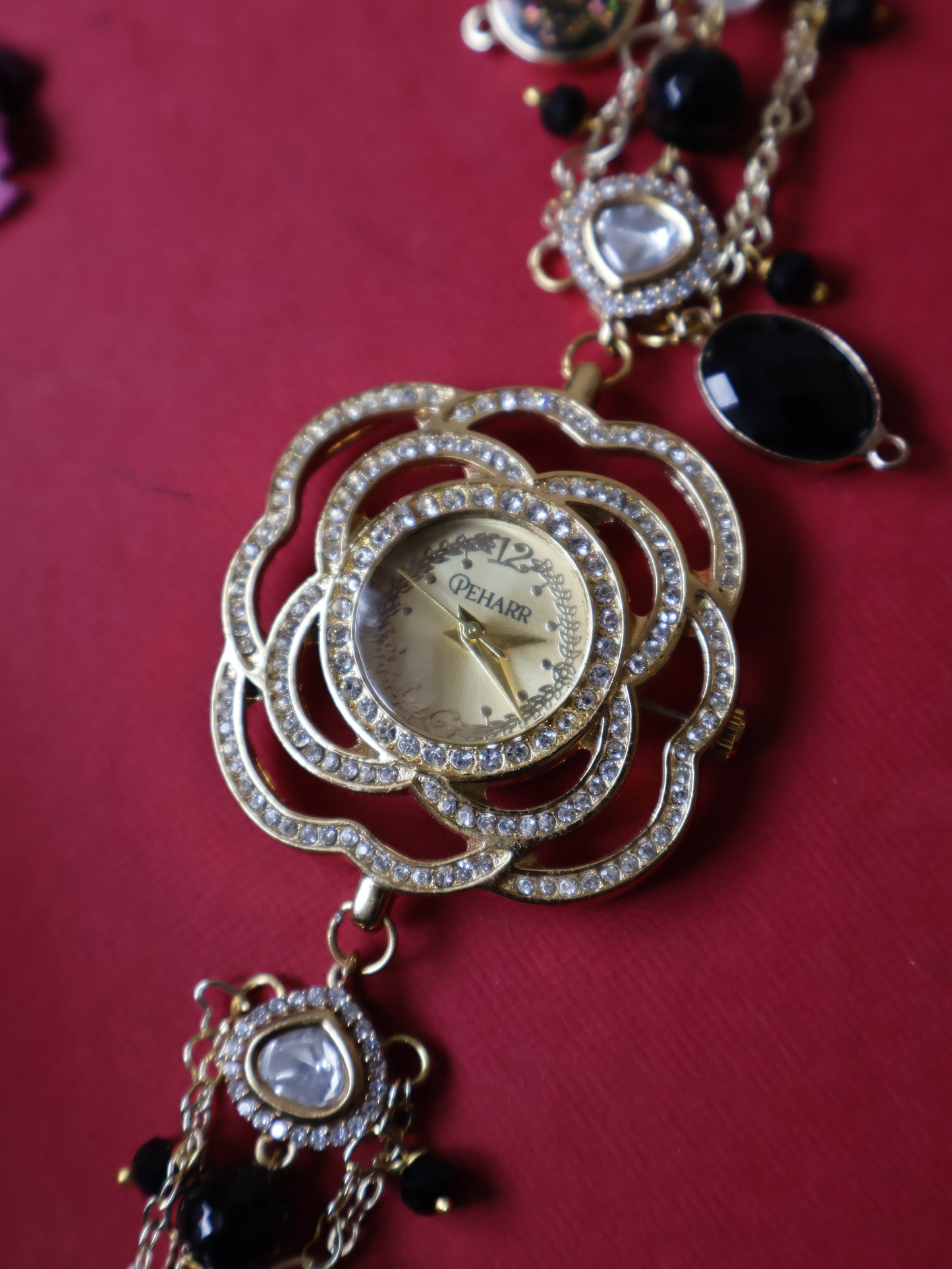 Black Charm Wrist Watch