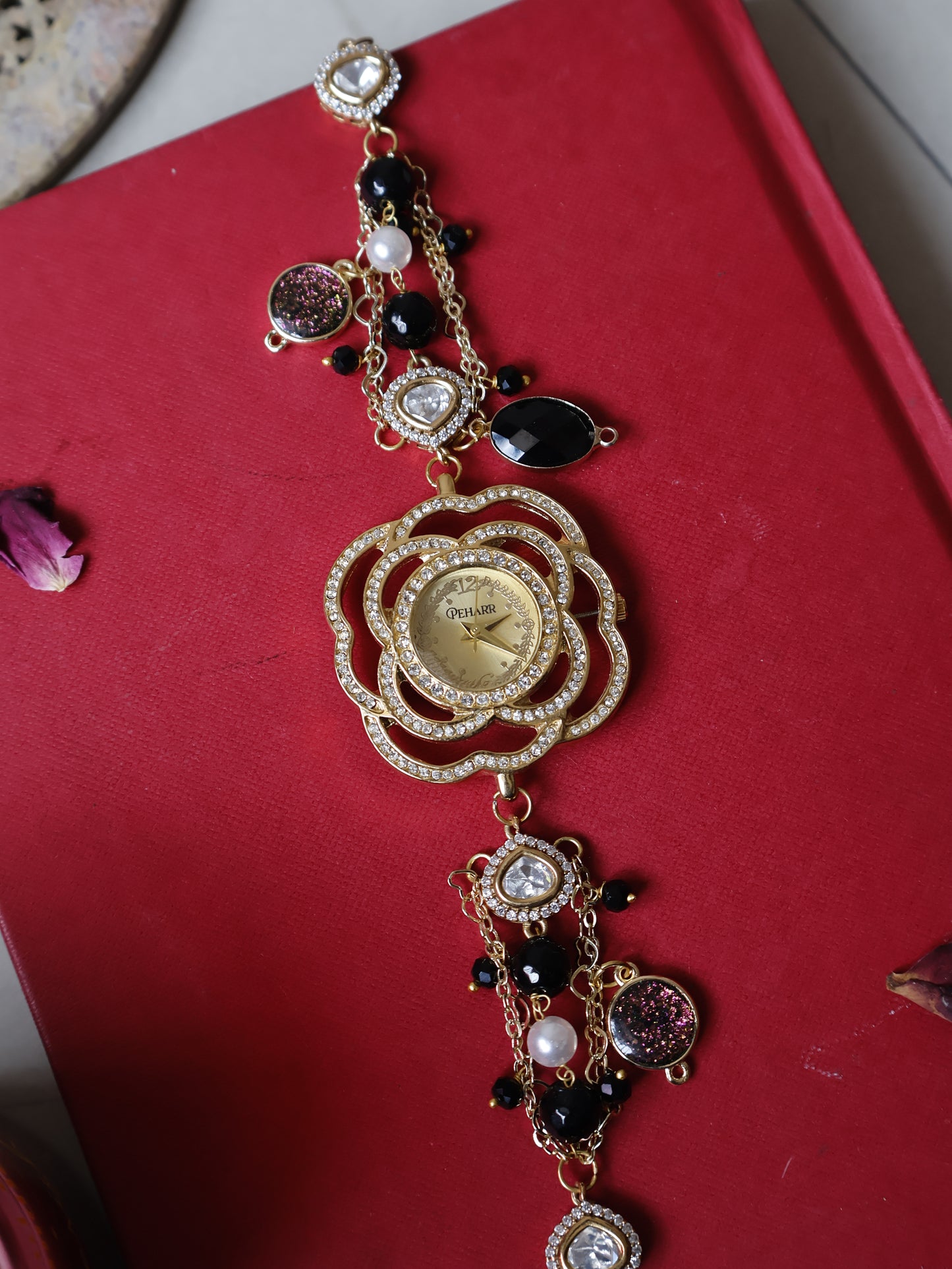 Black Charm Wrist Watch