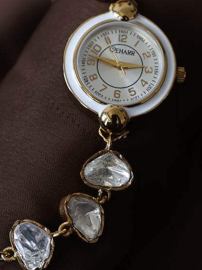 Snowflake Moissanite Polki Wrist Watch