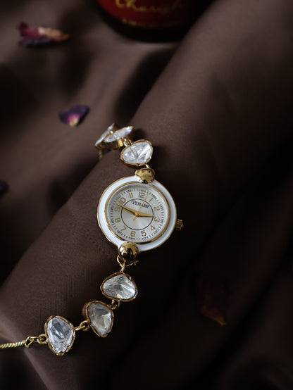Snowflake Moissanite Polki Wrist Watch