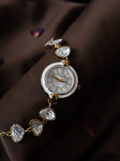 Snowflake Moissanite Polki Wrist Watch