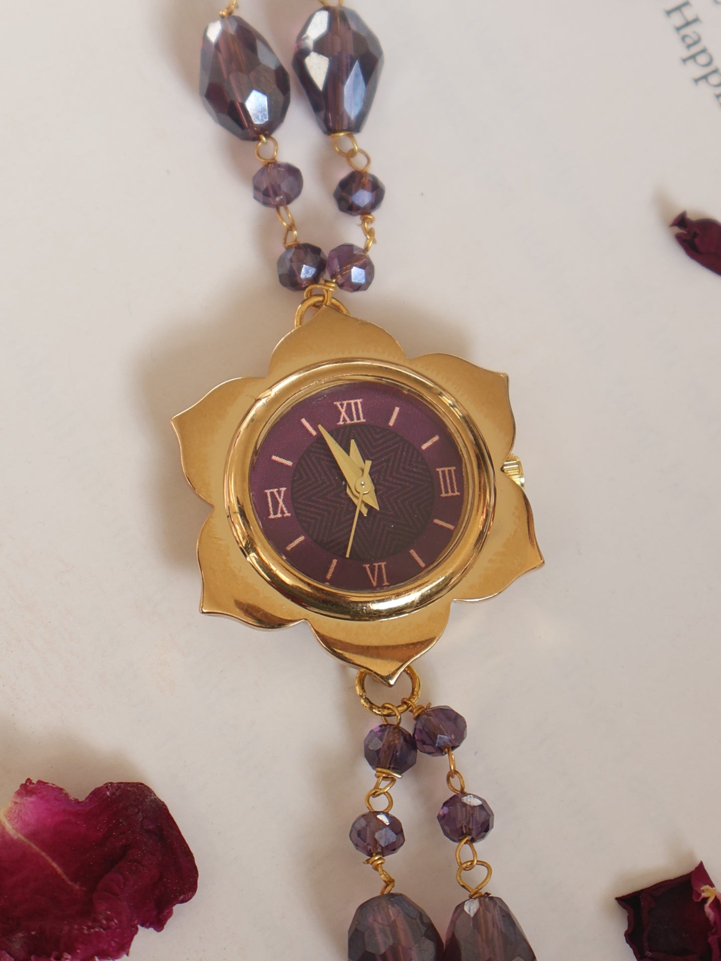 Purple String Wrist Watch