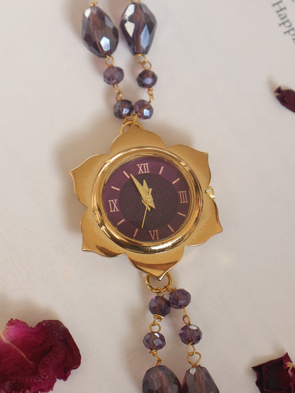 Purple String Wrist Watch