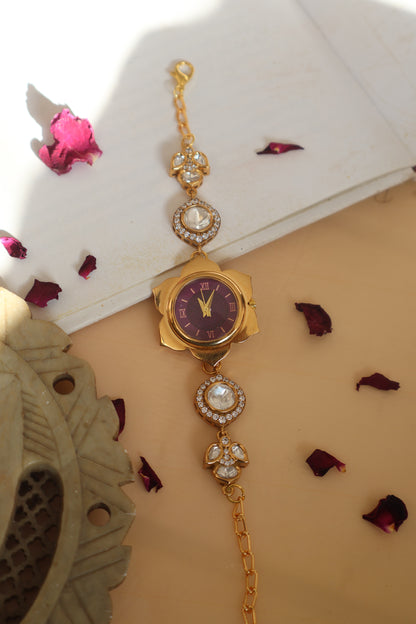 Polki Vines Wrist Watch